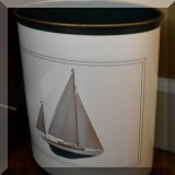 D20. Sailboat waste bin. 